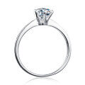 wholesale [925 Sterling Silver] Tonglin Classic Moissanite Engagement Ring for Women, Moissanite Diamond Ring Band, Drop Shipping Available-0-4