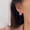 wholesale S925 Sterling Silver Minimalist Elegant Stud Earrings for Women, Xiaohongshu Viral Advanced Aloof Style Earrings-0-3