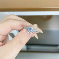 wholesale Sterling Silver D Color Moissanite Ring for Women 1 Carat Classic Six-Prong Tiffany Style Ring Four-Prong Luxe Large Carat Moissanite Ring-0-49
