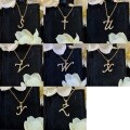 S925 Silver 18k Gold-Plated Moissanite Alphabet Pendant Necklace, DIY Gift-0-1