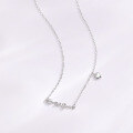 wholesale S925 Sterling Silver Yaxi Love Heart Necklace for Women, Versatile Small Design Sense Gift for Girlfriend Fashion Collarbone Chain-0-1