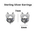 wholesale 999 Silver Cute Animal Pure Silver Stud Earrings Element Simple Minimalist Light Luxury Style Non-Removable Earrings-0-26