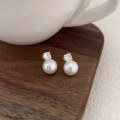 wholesale S925 Sterling Silver Swarovski Pearl Ear Studs for Women, Summer New Luxury Versatile Elegant Earrings-0-3