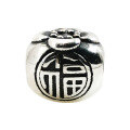 wholesale Sterling silver vintage Chinese-style wish-fulfilling prayer spacer beads turning beads red cord bracelet accessories-0-4