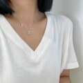 wholesale Sterling Silver Chinese Style Fu Character Ruyi Pendant Necklace for Women, Versatile Minimalist Design Small Unique New Gift for Girlfriend Collarbone Chain-0-3