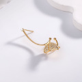 wholesale Metal summer fresh butterfly ear clips without piercing, fashionable, girly, niche, elegant, and luxurious ear accessories-0-1
