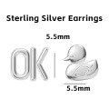 wholesale 925 Silver Cute Animal Pure Silver Stud Earrings Element Simple Minimalist Light Luxury Style Non-removable Earrings-0-27