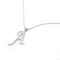wholesale S925 Sterling Silver Fashionable and Personalized Necklace with 26 Uppercase Initial Letters, Popular European and American Style from Ling Cifang Jewelry-0-3