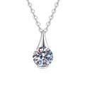 S925 Silver Moissanite Perfume Bottle Pendant Necklace-0-3