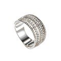 Metal Multi-Round Diamond Ring Fashion High-End Minimalist Stackable Band Wholesale-0-3