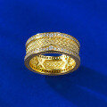 wholesale S925 Gold-Plated Silver Vintage Gold Fine Workmanship High-End Minimalist Fashion Ring-0-2