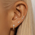 wholesale S925 Sterling Silver Geometric Marquise Zircon Earrings, Popular Petal Ear Stud Set-0-3