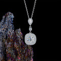 Sterling Silver Summer Pendant Necklace with Micro-Pavé Moissanite-0-1