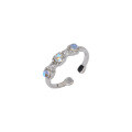 wholesale S925 Sterling Silver Open Ring for Women, New Fashionable and Unique Finger Ring with a High-End Sense, Small Design for Index Finger-0-4