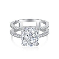 wholesale S925 Sterling Silver High-Carbon Diamond Butterfly Ring, Premium Ins Style Proposal Engagement Jewelry-Style 11 (5.3g)  Size 6