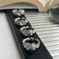 wholesale S925 Sterling Silver Blooming Splendor 3D Floral Ring for Women, Small Batch Design, Artistic Vintage-Inspired Band, Fashionable and Lightly Luxurious-0-0