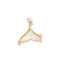 wholesale Plated K Gold Sterling Silver Mermaid Tail Inlaid with White Shells Pendant for Women in Instagram Style Japanese Fresh and Light Aesthetic, Manufacturer Wholesale-0-4