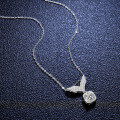 S925 Silver Moissanite Angel Wing Pendant Necklace for Women-0-2