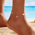 wholesale S925 Silver Star Pearl Ankle Bracelet for Women, Beach Foot Jewelry Wholesale-0-3