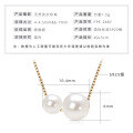 S925 Sterling Silver Geometric Hollow Natural Freshwater Pearl Necklace-0-9