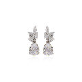wholesale Metal S925 Sterling Silver Water Drop High Carbon Diamond Earrings Women Small Unique Design Fashion Ice Cut Earrings Cross-border New Product-0-4