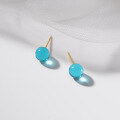 wholesale S925 Sterling Silver Fresh and Sweet Ins Style Small and Exquisite Design Delicate Blue Bead Stud Earrings M06248-0-4