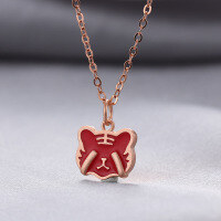 wholesale 925 Silver New Year Zodiac Tiger Necklace for Women, Palace Style National Trend Collarbone Pendant Jewelry for Birth Year Wholesale-Necklace 925 Silver