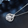 S925 Sterling Silver Moissanite Water Drop Pendant Necklace-0-1