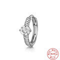 wholesale S925 Sterling Silver Cartilage Piercing Diamond Ear Cuff, an INS Punk Style Ear Bone Clip-0-10