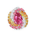 wholesale 925 Silver Gold-Plated Ring High Carbon Diamond Heraijia Pink Blue Sapphire Teardrop Candy Exquisite Versatile Women's Ring-0-0