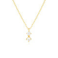 wholesale S925 Sterling Silver Fashion Four-Prong Diamond Necklace,Ins。-0-5
