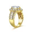 wholesale 18k Gold Plated Silver 6*12mm Marquise 2-Carat Full Moissanite Ring for Women-0-4