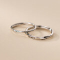 wholesale S925 Sterling Silver "Love Never Fades" English Couple Ring Ins Style Temperament Matching Ring R01035-0-3