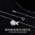 Sterling Silver Moissanite Women's Necklace, Light Luxury Minimalist Design, Fade-Resistant-0-0