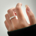 wholesale S925 Sterling Silver Drip Glue Heart Ring, Ins-style Sweet Design, Elegant Women's Jewelry R01563-0-1