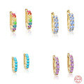 wholesale S925 Sterling Silver with Colorful Diamonds and Turquoise, a Light Luxury and TrendyINS-0-0