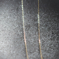 wholesale 14K Gold Korean Minimalist Versatile Naked Chain, Genuine Gold Shining Ultra-Thin Collarbone Necklace, Does Not Fade-Total length 38+2CM