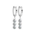 wholesale S925 Sterling Silver Moissanite Earrings for Women, Trendy Minimalist Fashionable Stud Earrings, Korean-style Hook Earrings, Versatile Elegant-0-4