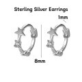 wholesale 925 Silver Women's Four-leaf Clover Heart-shaped Pure Silver Non-removable Ear Cuff Hoop Earrings-0-27