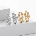 wholesale S925 Sterling Silver Micro Pavé Stone Stud Earrings-0-1