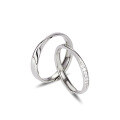 wholesale 999 pure silver couple rings for women, small and unique design with a high-end feel, adjustable solid silver plain band rings for men, a pair of rings to gift your girlfriend-0-4