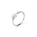 wholesale S925 silver Korean version small fresh full diamond flower ring fashion forest style water drop finger ring for women J6310-0-4