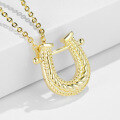 wholesale S925 Sterling Silver Women's Versatile High-End Niche Horseshoe Series Pendant Necklace, Drop Shipping Available-0-0