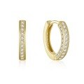 wholesale S925 Sterling Silver Geometric Studded Hoop Earrings, Minimalist Korean-style, Elegant, Unique, Niche, High-end Women's Earrings-0-17