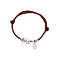wholesale 999 Silver Auspicious Zodiac Snake Bracelet, Year of the Snake, Handwoven Red String Anklet for Women, Goddess Festival Gift-0-4