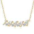 S925 Sterling Silver Moissanite Women's Eternal Necklace, Fashionable and Versatile-0-5