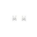 wholesale S925 Sterling Silver Fresh Sweet Lovely Bow Diamond-Inlaid Rabbit Stud Earrings for Women M05227-0-4