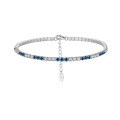 wholesale S925 Sterling Silver 20mm Colorful Zircon Tennis Adjustable Bracelet, Fashionable and Versatile-0-4