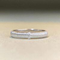 wholesale S925 Sterling Silver Zhuo Zhifan Jewelry New Wide and Narrow Brushed Ring, TikTok Live Hot Seller, Versatile Style-R1101 Narrow Gold Brushed No. 5