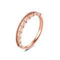wholesale 18k rose gold and k gold designer-style lab-grown diamond ring, ins-style women's diamond ring-0-4